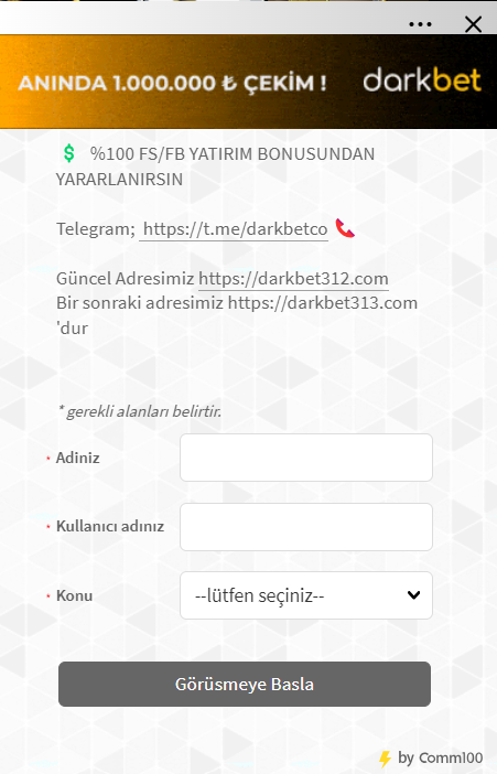 darkbet canlı destek